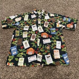 mokulele farms, Hawaiian coffee, button-down shirt men’s large